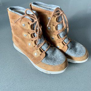 Sorel Explorer Joan Boots Women’s 7.5 Winter Waterproof Lined Suede Felt Snow